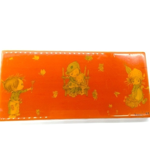 Vintage wall art 60s 70s signed kids retro Midcentury modern MCM bird butterfly - Picture 1 of 8